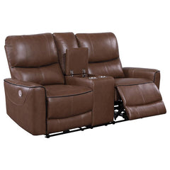 Greenfield 3-piece Power Reclining Sofa Set Saddle Brown - 610264P-S3