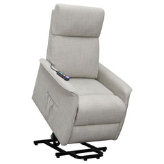 Herrera Upholstered Power Lift Massage Chair Beige - 609407P