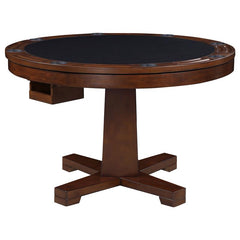 Marietta Round Wooden Game Table Tobacco - 100171