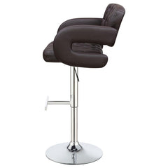 Brandi Adjustable Bar Stool Chrome and Brown - 102556