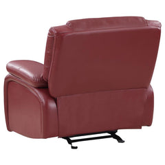 Camila 3-piece Upholstered Reclining Sofa Set Red - 610241-S3