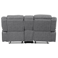 Higgins 3-piece Upholstered Motion Reclining Sofa Set Grey - 602261-S3