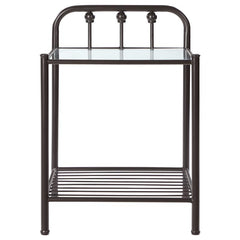 Livingston Metal 1-shelf Nightstand Dark Bronze - 301392