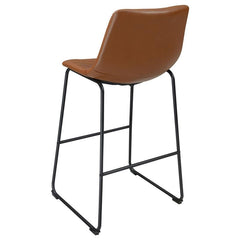 Zuni Faux Leather Upholstered Counter Stool Saddle (Set of 2) - 107218