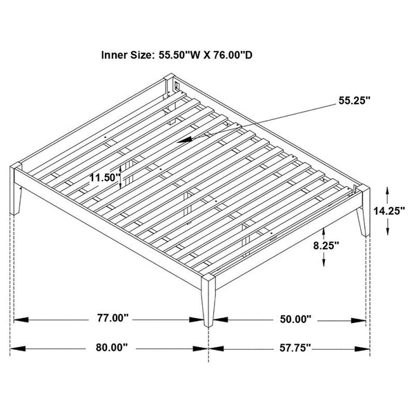 Hounslow Full Universal Platform Bed White - 306128F