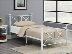 Hart Metal Twin Open Frame Bed White - 422759T