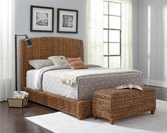 Laughton Woven Banana Leaf Queen Panel Headboard Amber - 300501QB1
