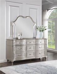 Evangeline 9-drawer Dresser with Mirror Silver Oak - 223393M