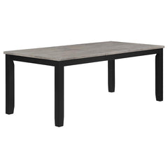 Elodie 5-piece Dining Table Set with Extension Leaf Grey and Black - 121221-S5