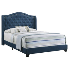 Sonoma Upholstered Full Wingback Bed Blue - 310071F