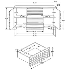 Stanton 3-drawer Rectangular Server Black - 102065