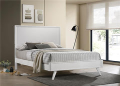 Janelle Wood Queen Panel Bed White - 223651Q