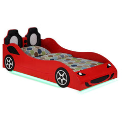 Cruiser Wood Twin LED Car Bed Red - 400479