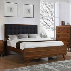 Robyn Wood Eastern King Panel Bed Dark Walnut - 205131KE