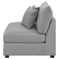 Cambria Upholstered Armless Chair Grey - 551511