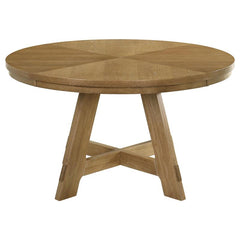 Danvers 5-piece Round 54-inch Dining Table Set Brown Oak - 109150-S5