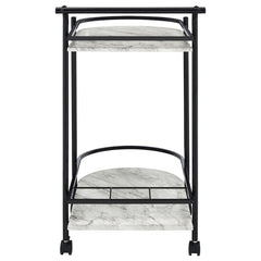 Desiree 2-tier Bar Cart with Casters Black - 181376