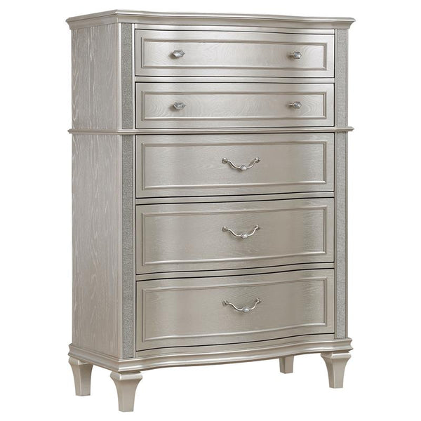 Evangeline 6-drawer Bedroom Chest Silver Oak - 223395
