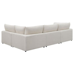 Serene 4-piece Upholstered Modular Sectional Sofa Beige - 551321-SETA