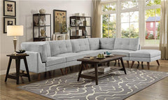 Churchill Rectangular Upholstered Ottoman Grey - 551303