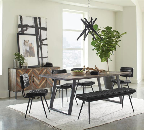 Misty 6-piece Rectangular Dining Set Grey Sheesham and Espresso - 110681-S6E