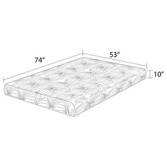 Key 10" Full Memory Foam Mattress White - 350064F