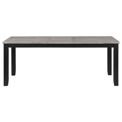 Elodie 5-piece Dining Table Set with Extension Leaf Grey and Black - 121221-S5
