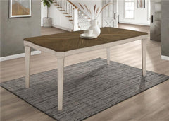 Ronnie Starburst Dining Table Nutmeg and Rustic Cream - 108051