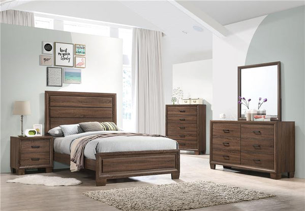 Brandon Wood Full Panel Bed Warm Brown - 205321F