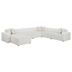 Freddie Square Upholstered Ottoman Pearl - 551643