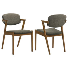 Malone Dining Side Chairs Brown and Dark Walnut (Set of 2) - 105352