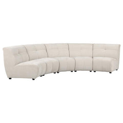 Charlotte 5-piece Upholstered Modular Sectional Sofa Ivory - 551300-S5