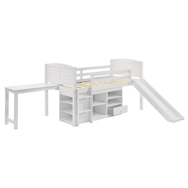 Millie Twin Workstation Loft Bed White - 400330T