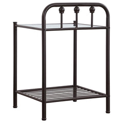 Livingston Metal 1-shelf Nightstand Dark Bronze - 301392