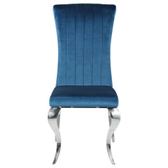 Betty Upholstered Side Chairs Teal and Chrome (Set of 4) - 105076