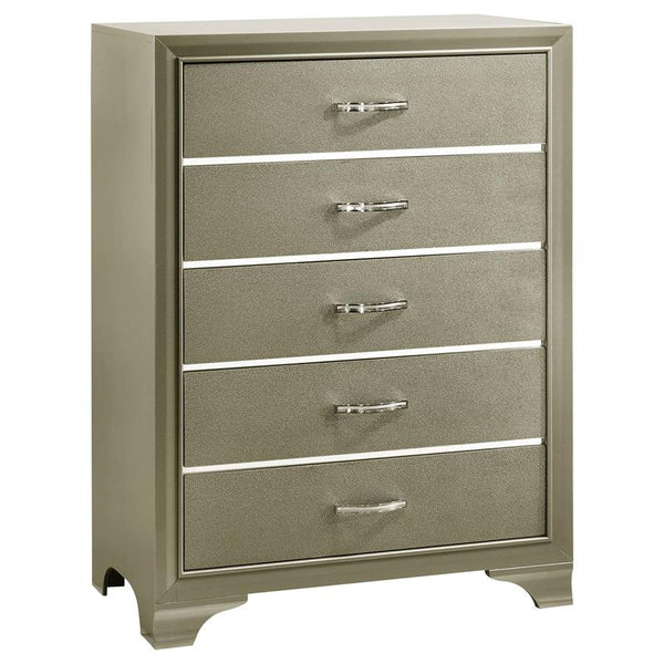Beaumont 5-drawer Rectangular Chest Champagne - 205295