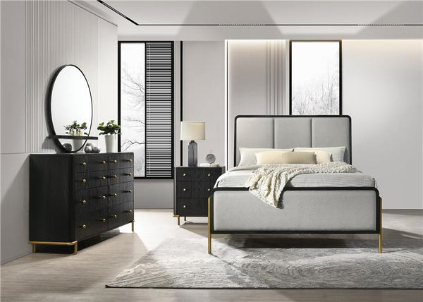 Arini 4-piece Eastern King Bedroom Set Black and Grey - 224331KE-S4