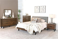 Mays Wood Eastern King Panel Bed Walnut - 215961KE