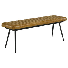 Misty Cushion Side Bench Camel and Black - 110643