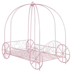 Massi Metal Twin Canopy Bed Powder Pink - 400155T