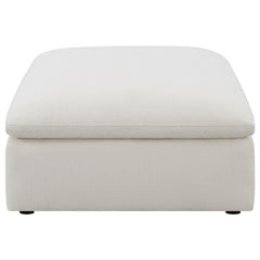 Hobson Square Upholstered Ottoman Ivory - 551453
