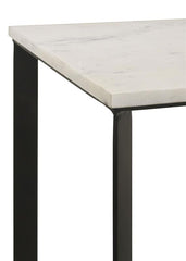 Tobin Square Marble Top End Table White and Black - 707697