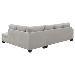 Whitson Upholstered Track Arm Sectional Chaise Sofa Stone - 509766