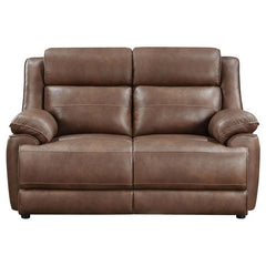 Ellington Upholstered Padded Arm Loveseat Dark Brown - 508282