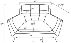 Moira 3-piece Upholstered Wedge Arm Tufted Sofa Set Black - 511131-S3