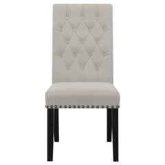 Sherry 5-piece Round Dining Set with Sand Velvet Chairs - 115490-S5S