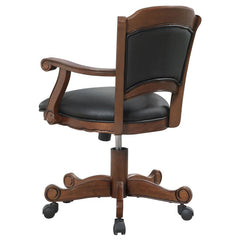 Turk Game Chair with Casters Black and Tobacco - 100872