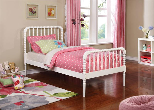 Jones Wood Twin Open Frame Bed White - 400415T