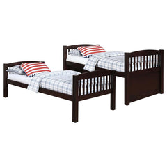 Kensington Twin Over Twin Bunk Bed with Trundle Cappuccino - 460071
