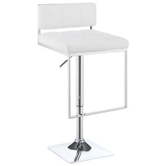 Alameda Adjustable Bar Stool White and Chrome - 100193